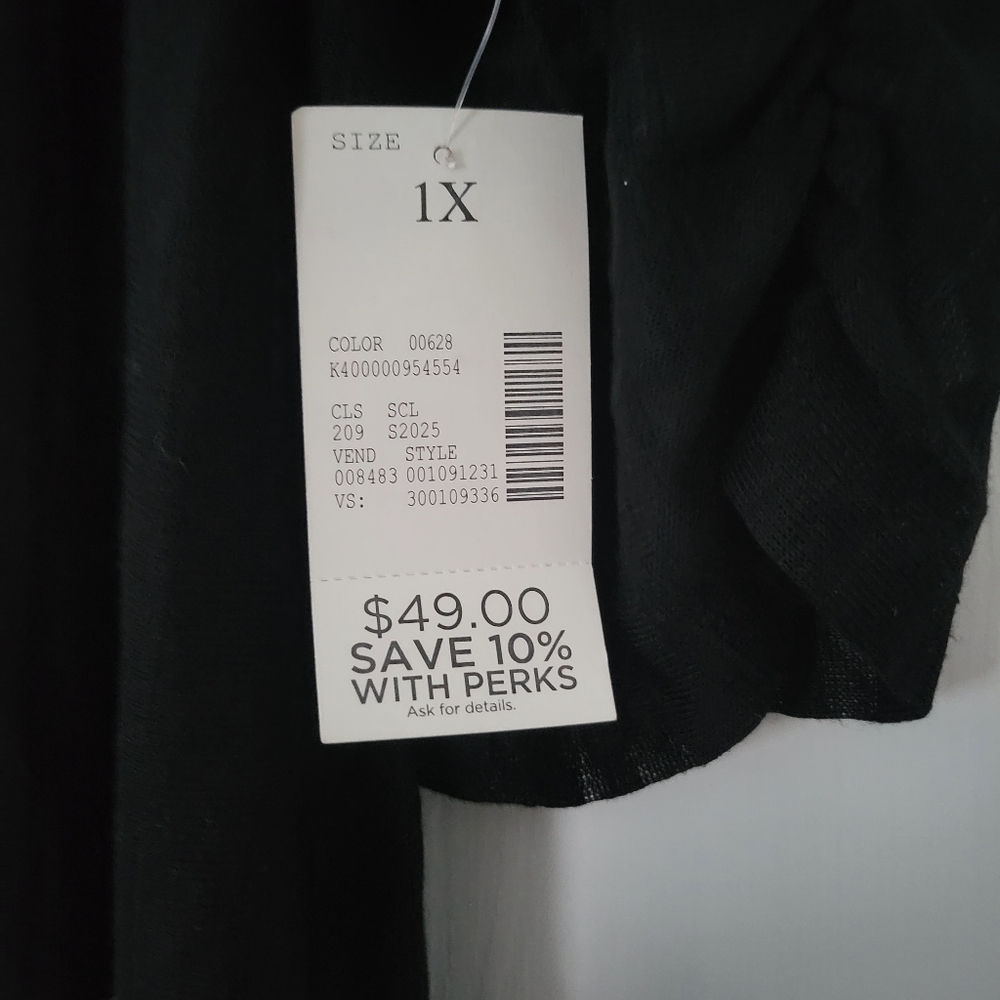 Catherine's NWT Black Sheer Cardigan - Picture 5 of 5